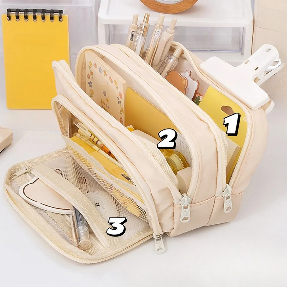 Thumbnail: Pencil Case Large Capacity Pencil Pouch Handheld Pen Bag Cosmetic Portable Gift 