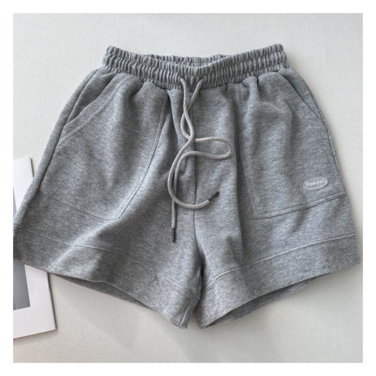 Thumbnail: Women's Korean version of loose wide-leg drawstring A-line pants with a slim wai