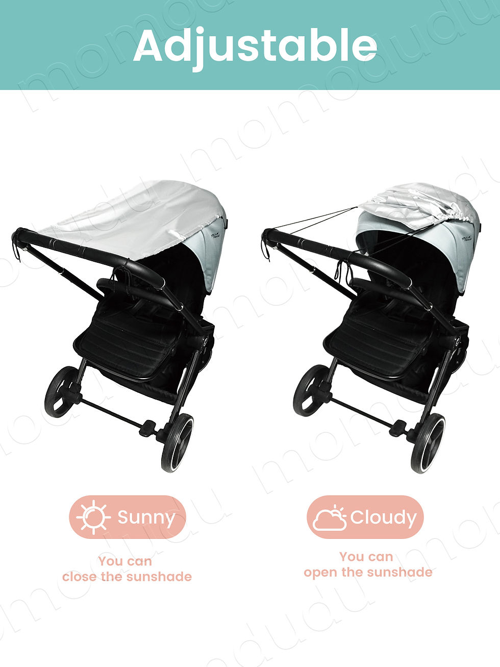 Thumbnail: Universal Dual-purpose Baby Stroller SunshadeUV Protection Mosquito Proof Wind W