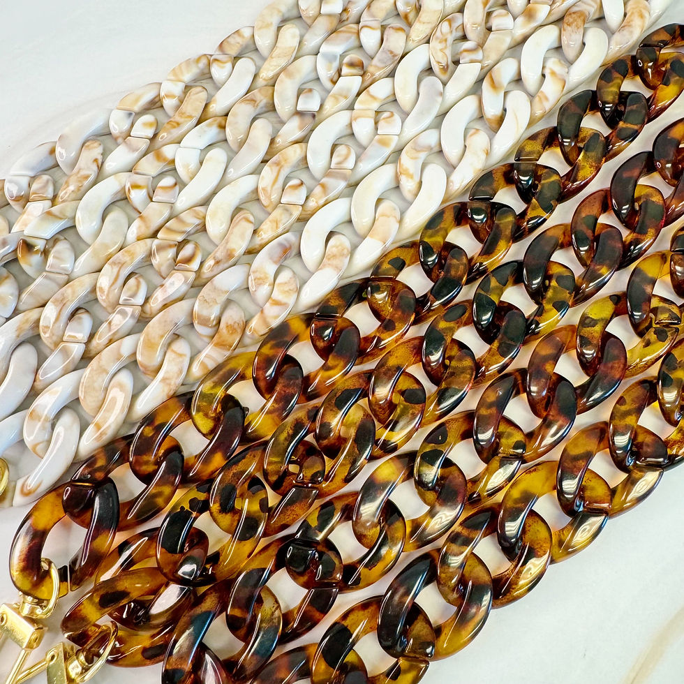 Tortoiseshell and marble sunglass chains