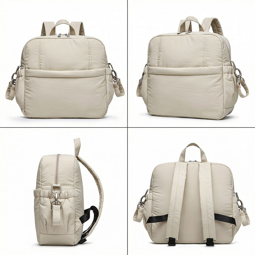 Thumbnail: Soboba Large Capacity Diaper Backpack Multi-functional Nappy Changing Bag for Ne