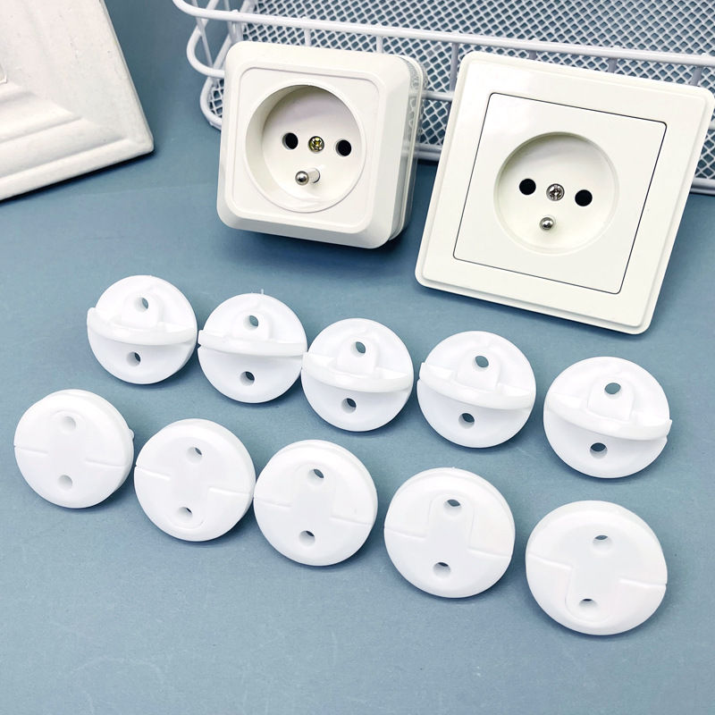 Thumbnail: White Electrical Safety Socket Protective Cover Baby Care Safe Guard Protection 
