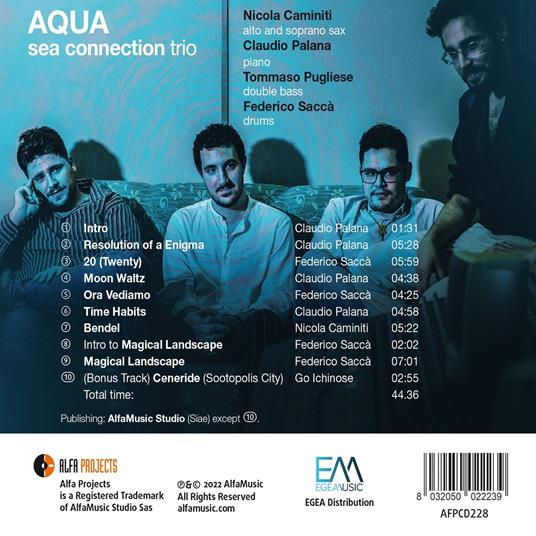 retro della copertina AQUA sea connection trio