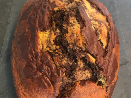 Marbré léger orange/chocolat