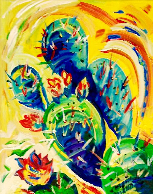 Prickly Pear Cactus #4.BRIGHT