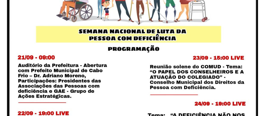 Semana de Luta das Pessoas com Deficiência - 2020 (Cabo Frio)