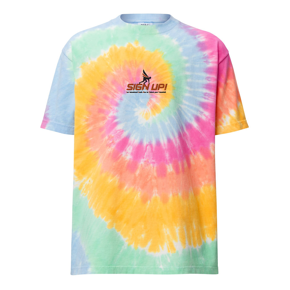 Thumbnail: Embroidered Oversized Tie-Dye Shirt