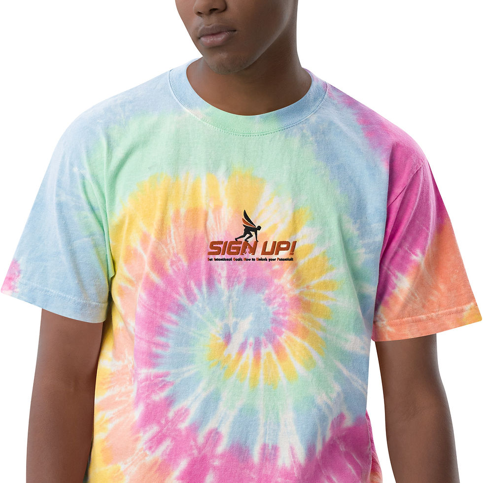 Thumbnail: Embroidered Oversized Tie-Dye Shirt
