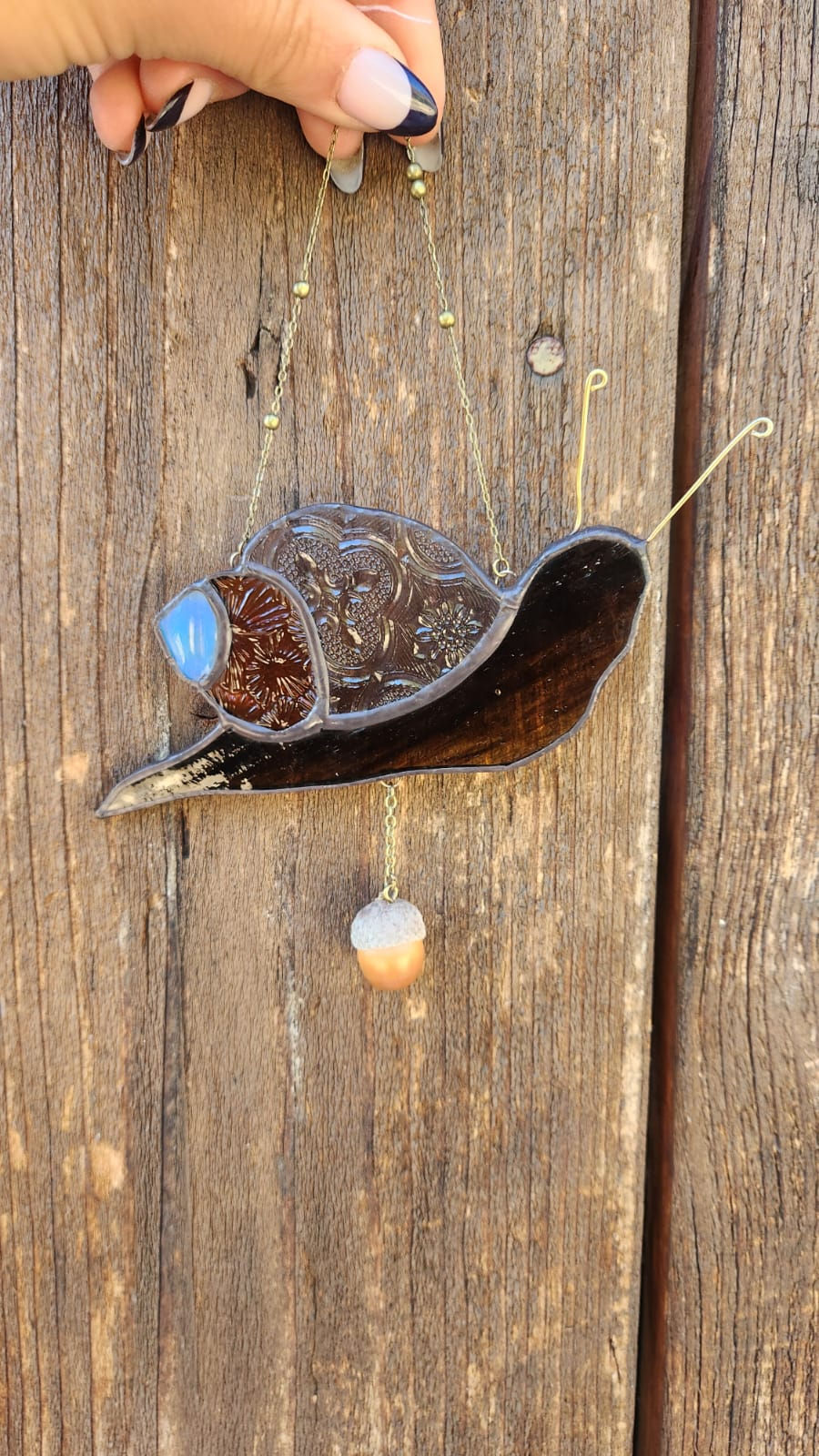 Miniature : Vitrail - Escargot automne chic