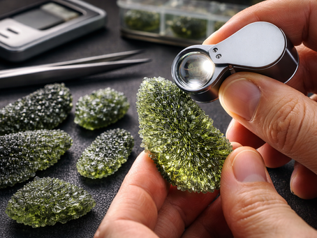 moldavite surface texture identification