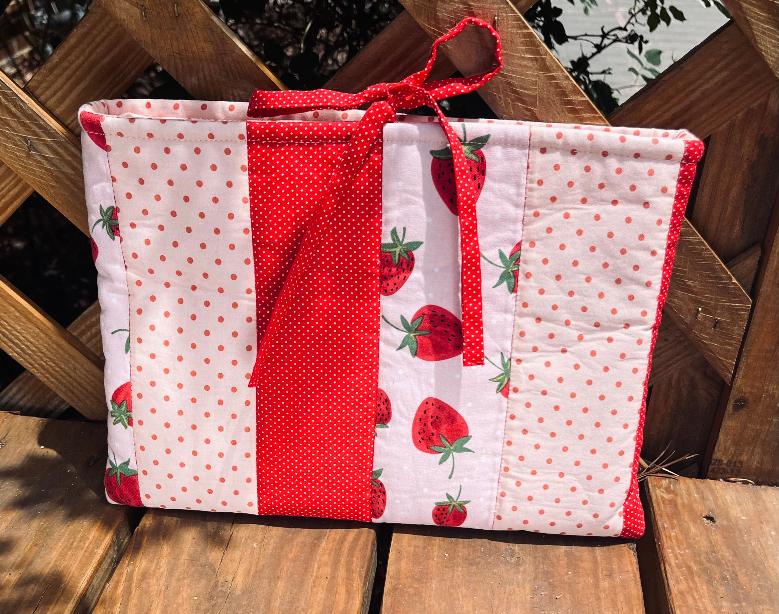 Strawberry Patch Book Sleeve