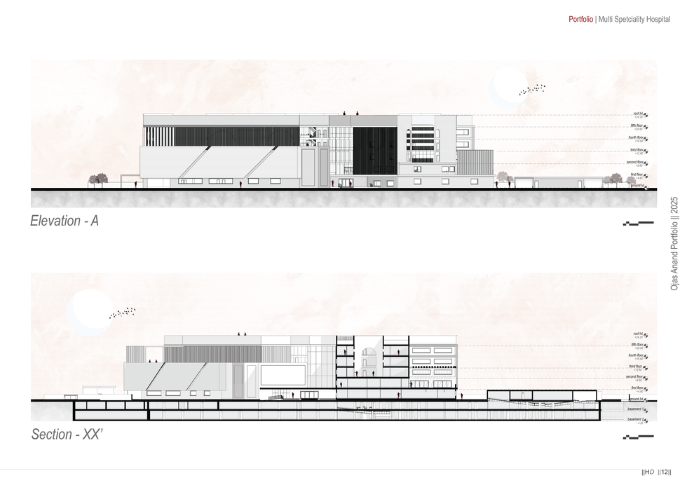 elevation and section