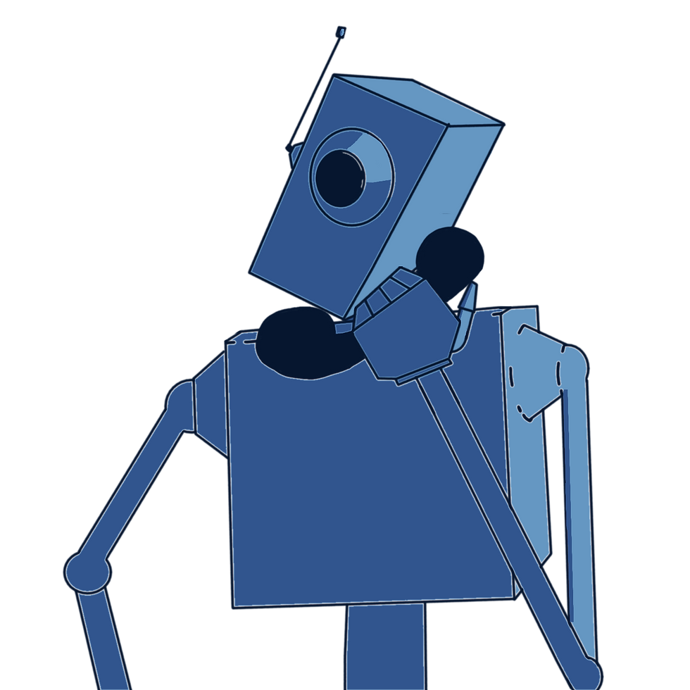 Robot on phone aistrat