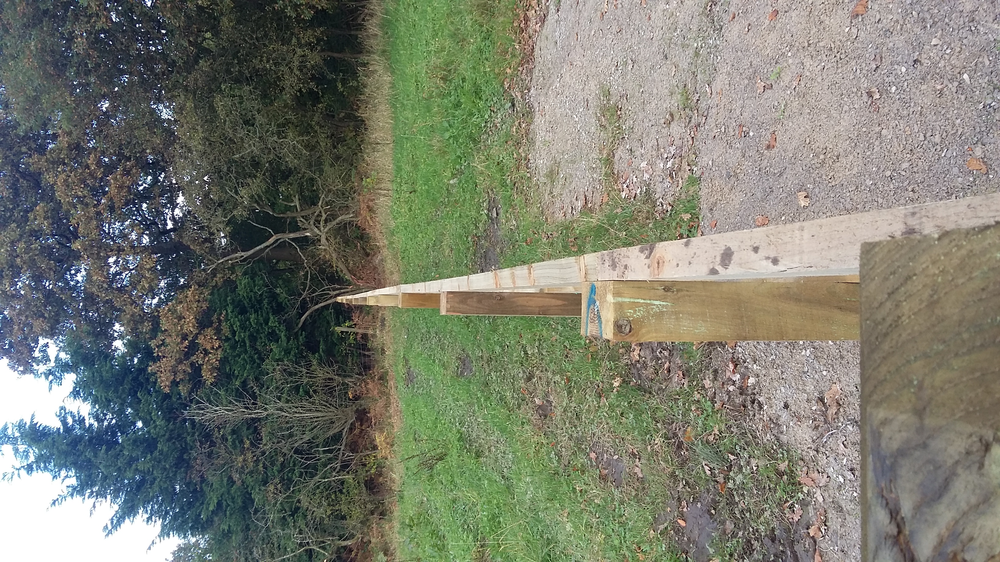 Post Rail -straight line view