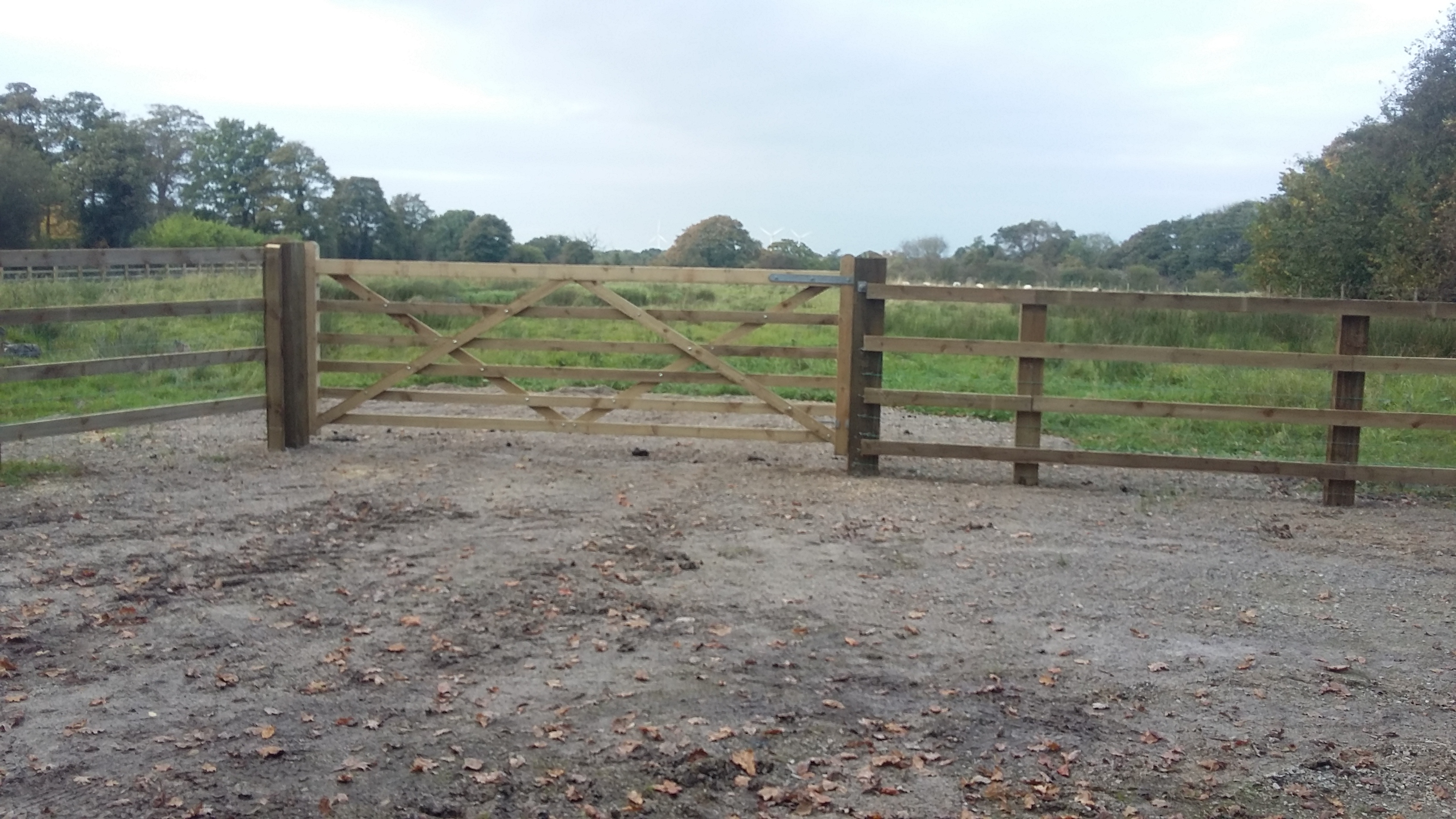 Post Rail With Field Gate