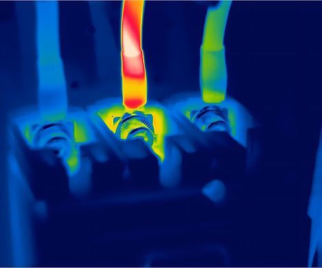 Thermal image of three phase electrics