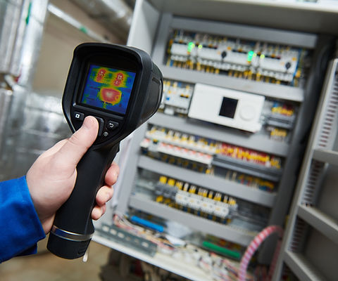 a thermal survey of an electric distribution board