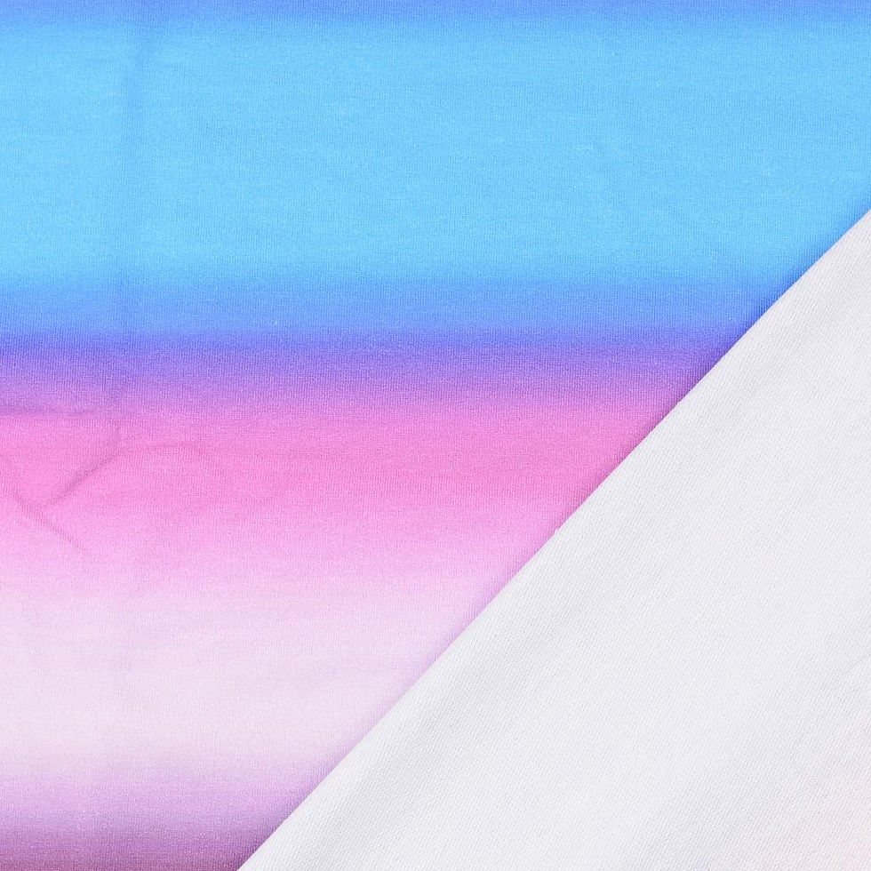Miniaturbild: French Terry Farbverlauf pink blau
