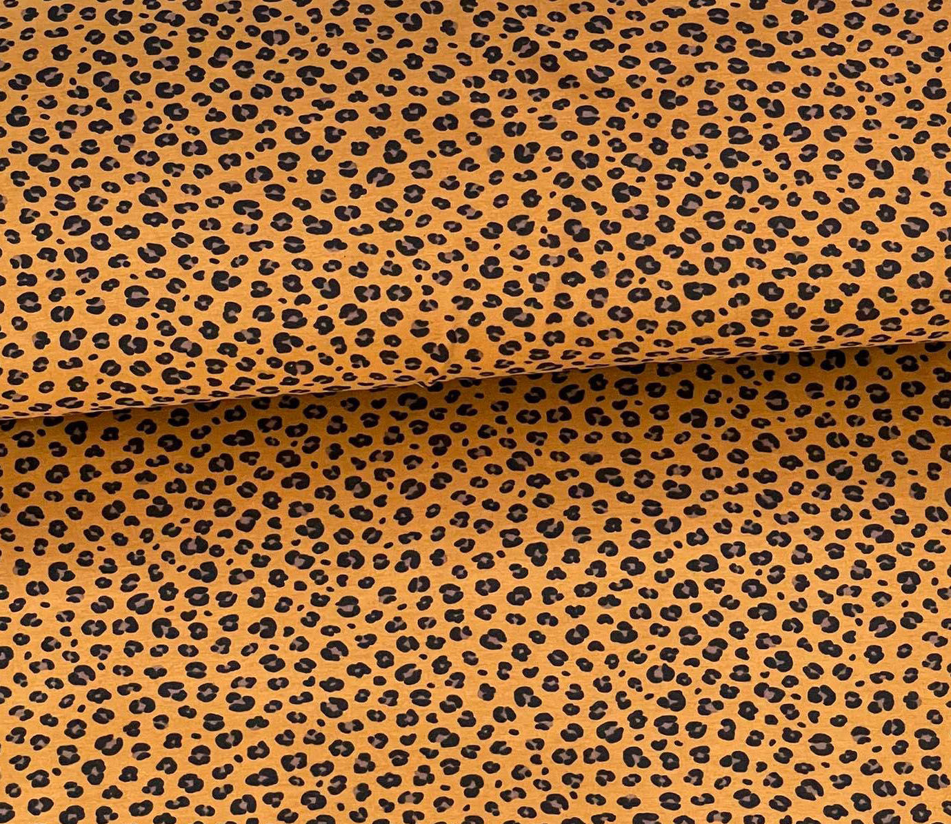 Baumwolljersey Leoprint braun