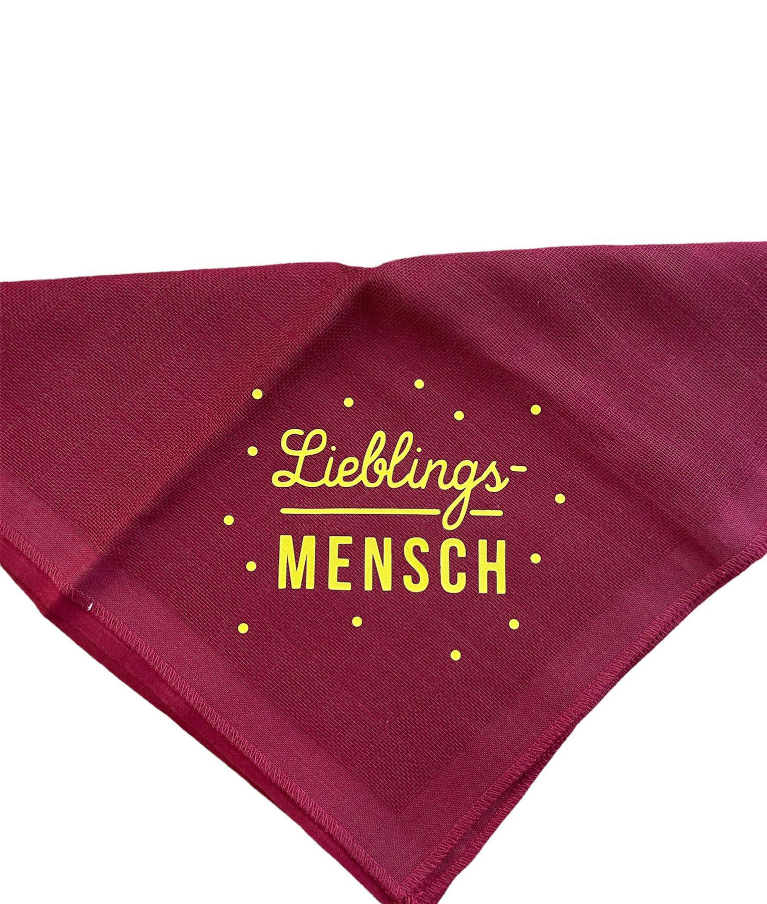 Nuscheli bedruckt mit Lieblingsmensch