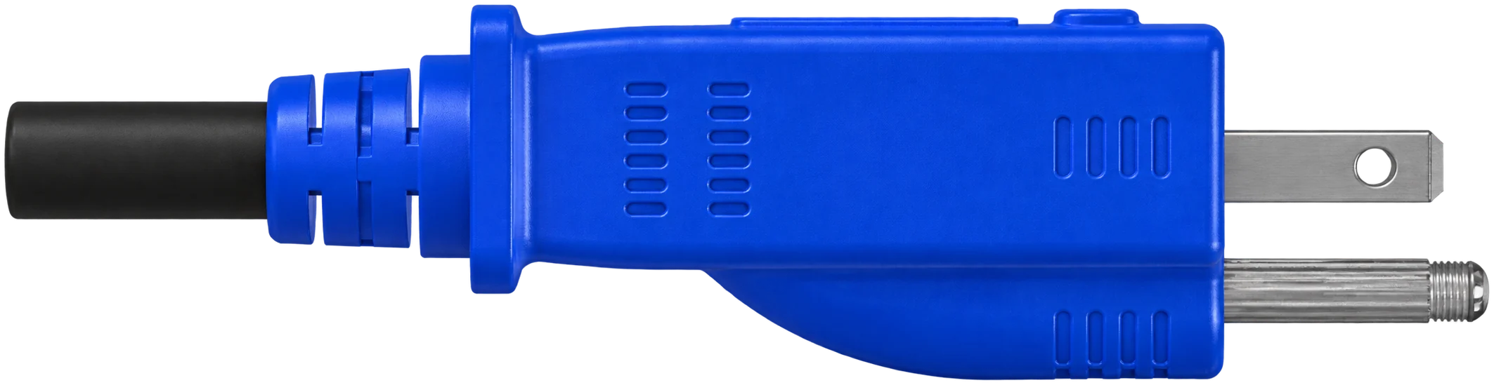 The Smart Cord Guardian standing upright, prongs pointing down