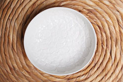 grande coupelle napperon blanche