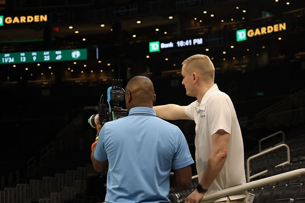 Filming at TD Garden-Commercial