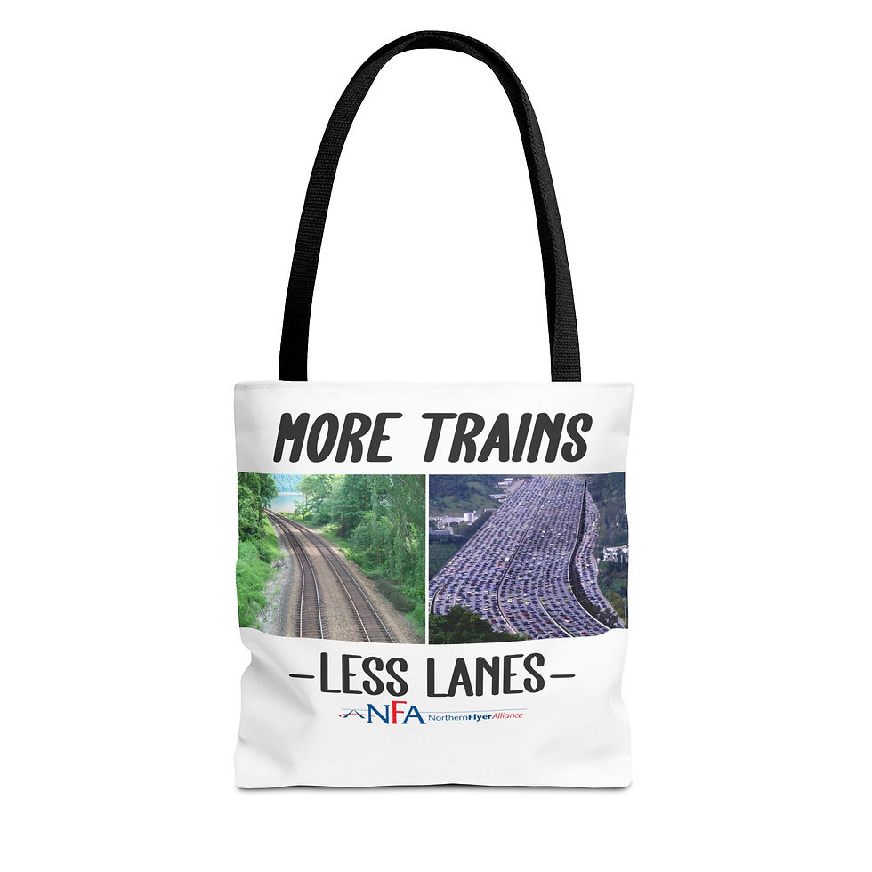 Thumbnail: More Trains Less Lanes Tote Bag