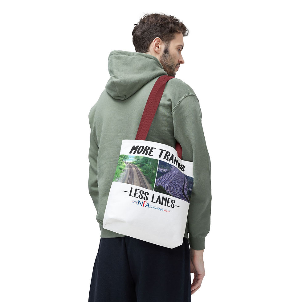Thumbnail: More Trains Less Lanes Tote Bag