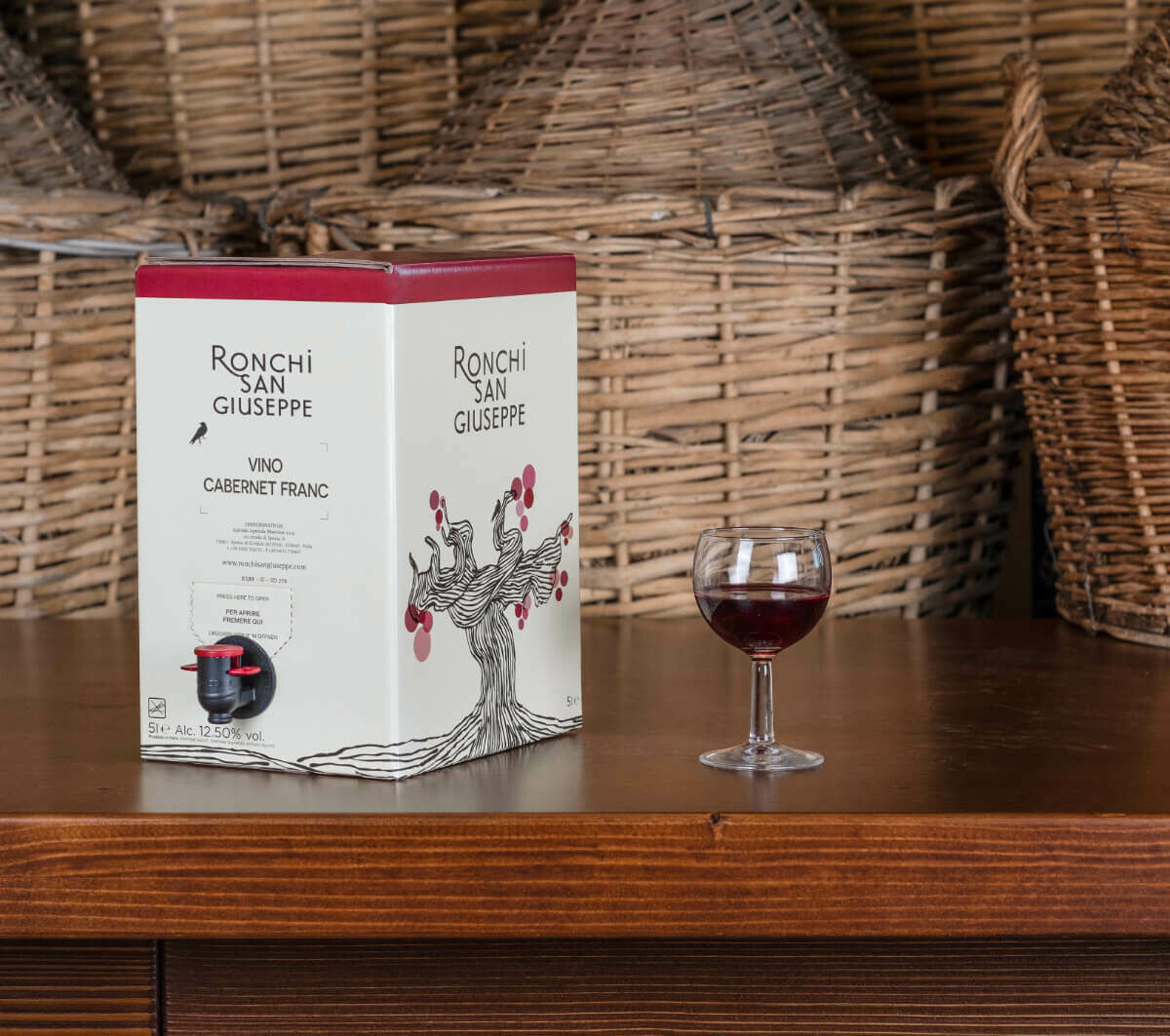CABERNET FRANC 5 lt Bag in Box, Ronchi San Giuseppe, Friaul