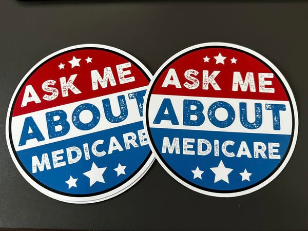 two buttons that state "Ask me about Medicare"