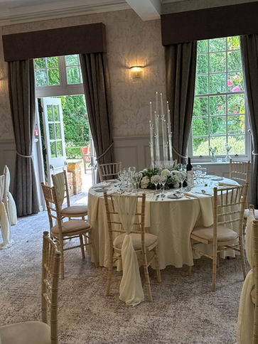 Wedding breakfast at Nunsmere Hall 