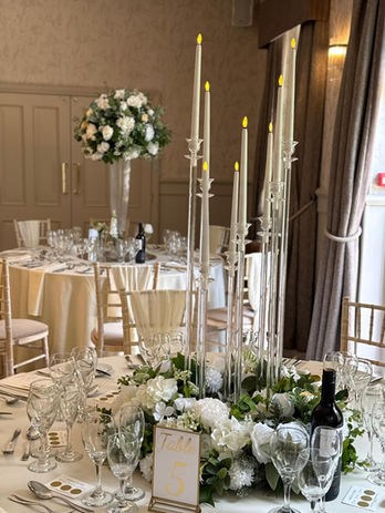 Wedding venue dressing at Nunsmere Hall - RG Events & Floral