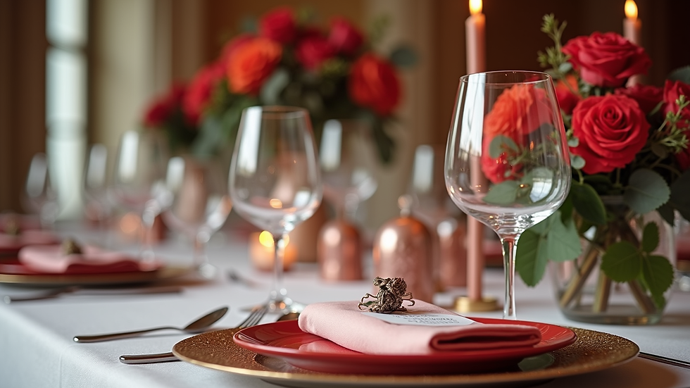 Close-up view of a beautifully styled wedding table with Liverpool-themed décor