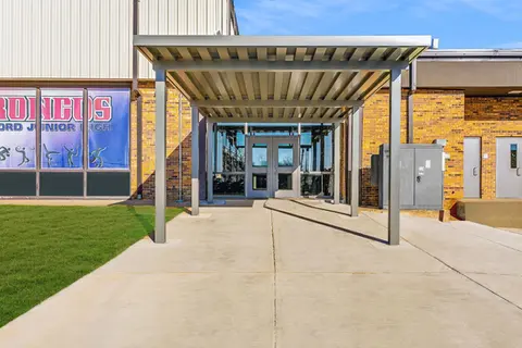 Bulldog Ironworks completed project at Bedford Junior High School