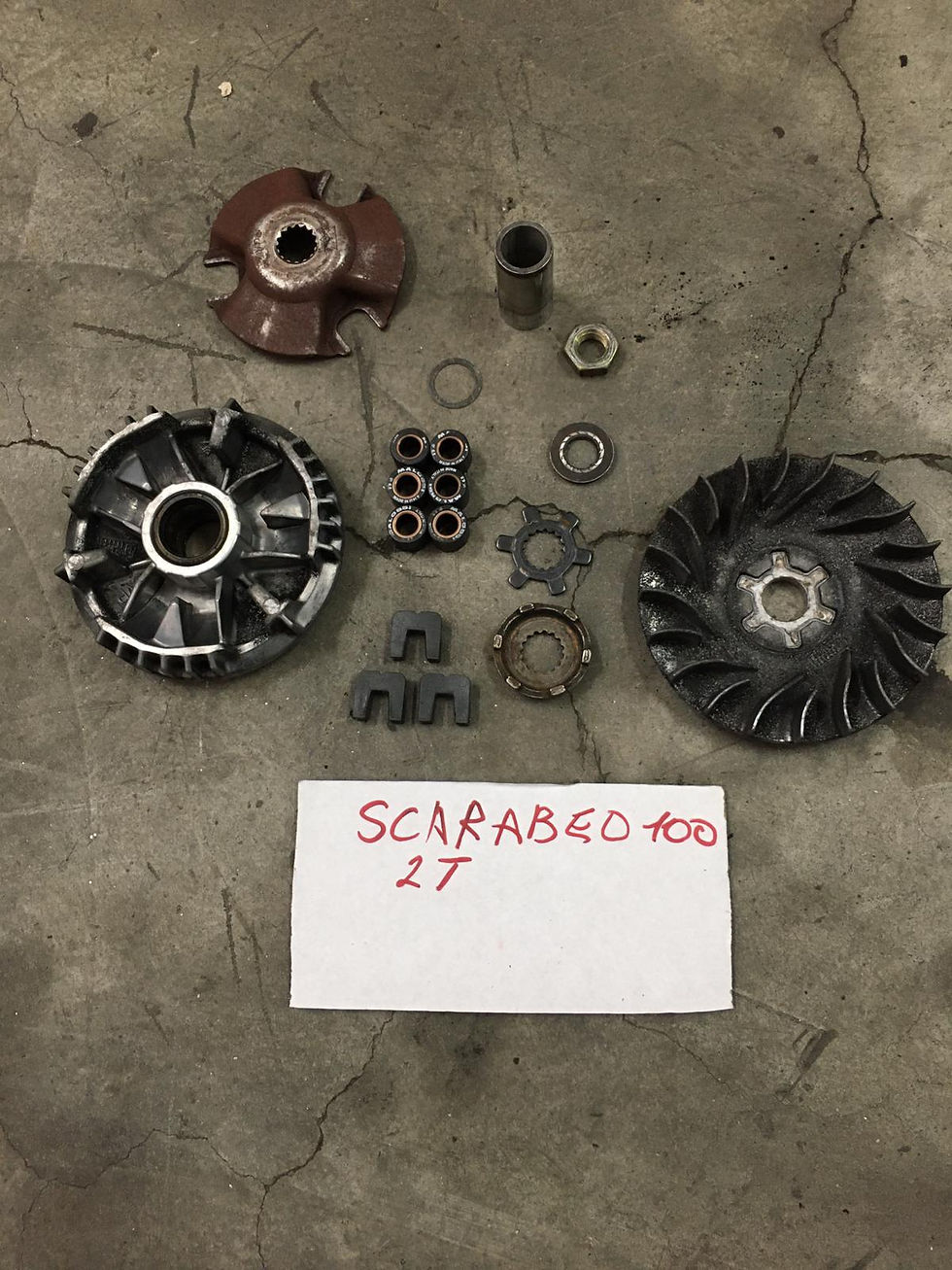 VARIATORE USATO COMPLETO APRILIA SCARABEO 100 2 TEMPI