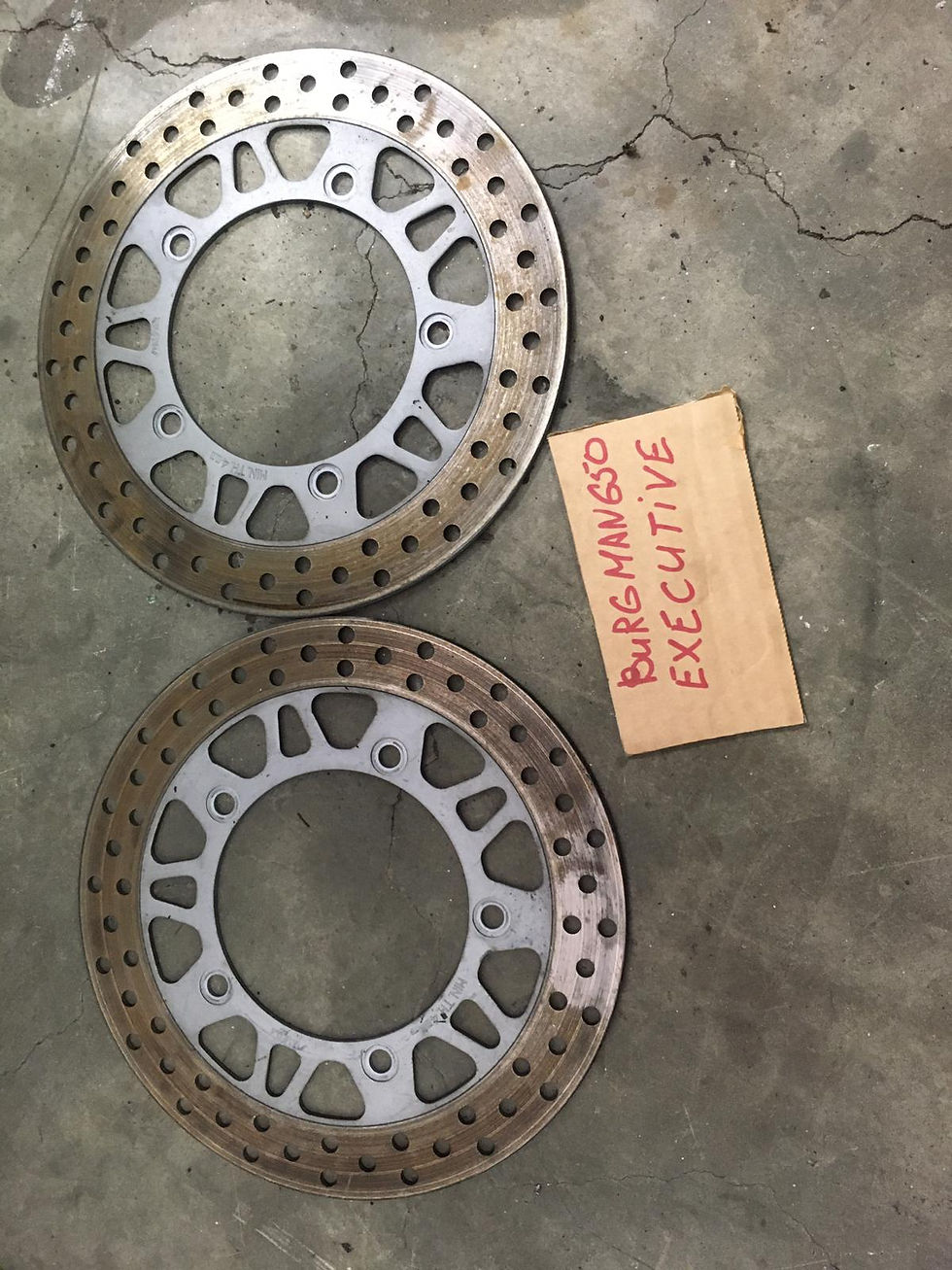 COPPIA DISCHI FRENO ANTERIORI USATI SUZUKI BURGMAN 650