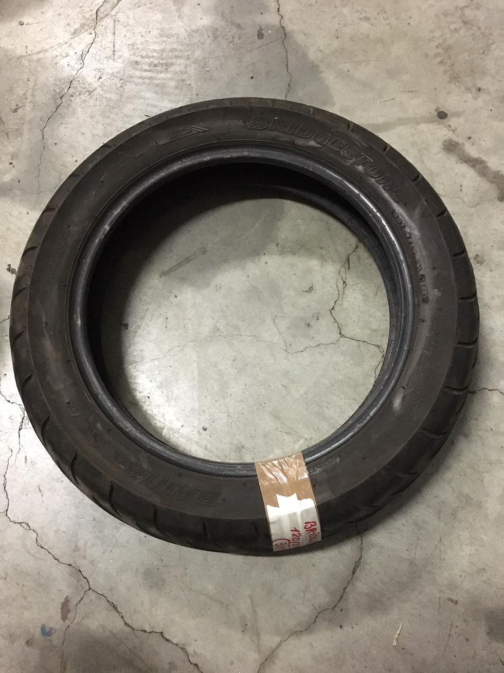 Miniatura: PNEUMATICO SCOOTER USATO BRIDGESTON BATLAX SC 120 80 14 58S 3MM