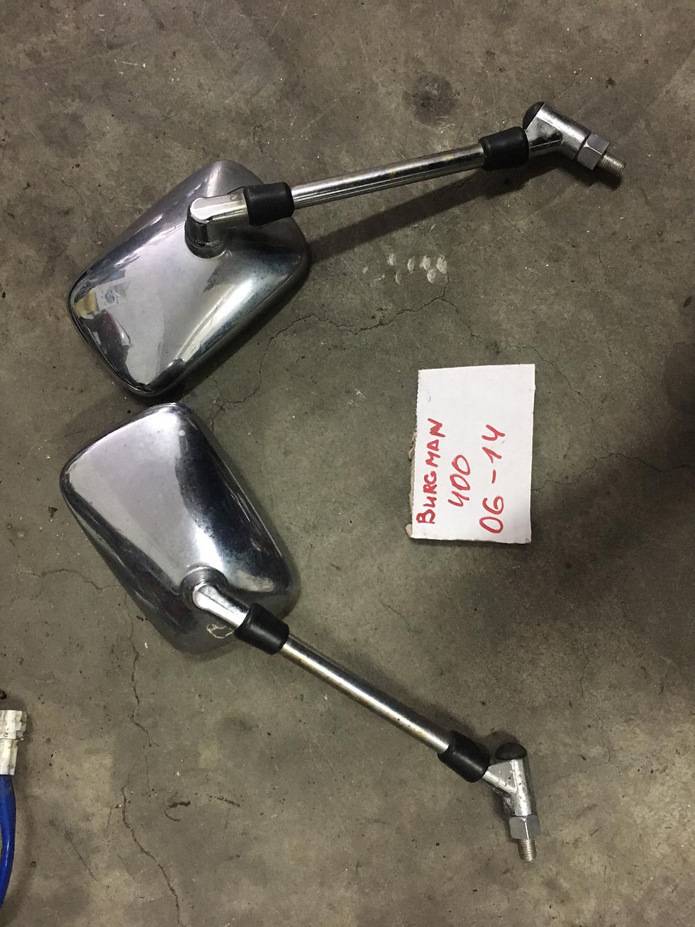 Coppia specchietti usati cromati suzuki burgman 250 400 03-14