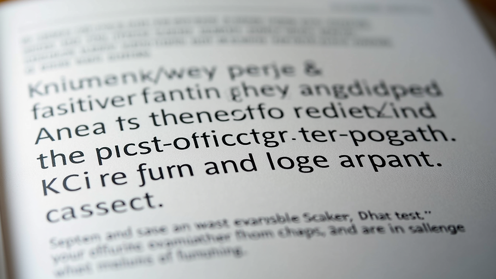 Close-up view of a printed marketing brochure with clear, concise text