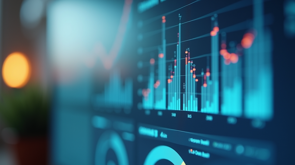 Close-up view of a computer screen displaying PR analytics dashboard