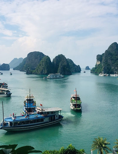 The boats in Halong Bay. Vietnam