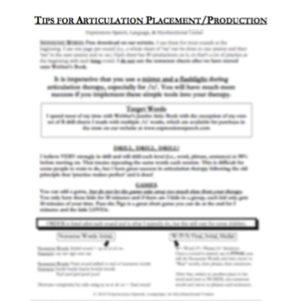 Thumbnail: Tips for Articulation Placement/Production