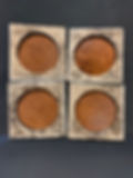 Coasters with Cowhide (ea)  6760