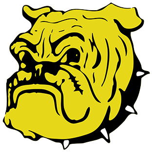 Bull Dog Tool yellow bulldog head logo with spiked collar icon