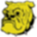 Bull Dog Tool yellow bulldog head logo with spiked collar icon