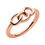 Thumbnail: Links of London Signature 18kt Rose Gold Vermeil Mini Ring