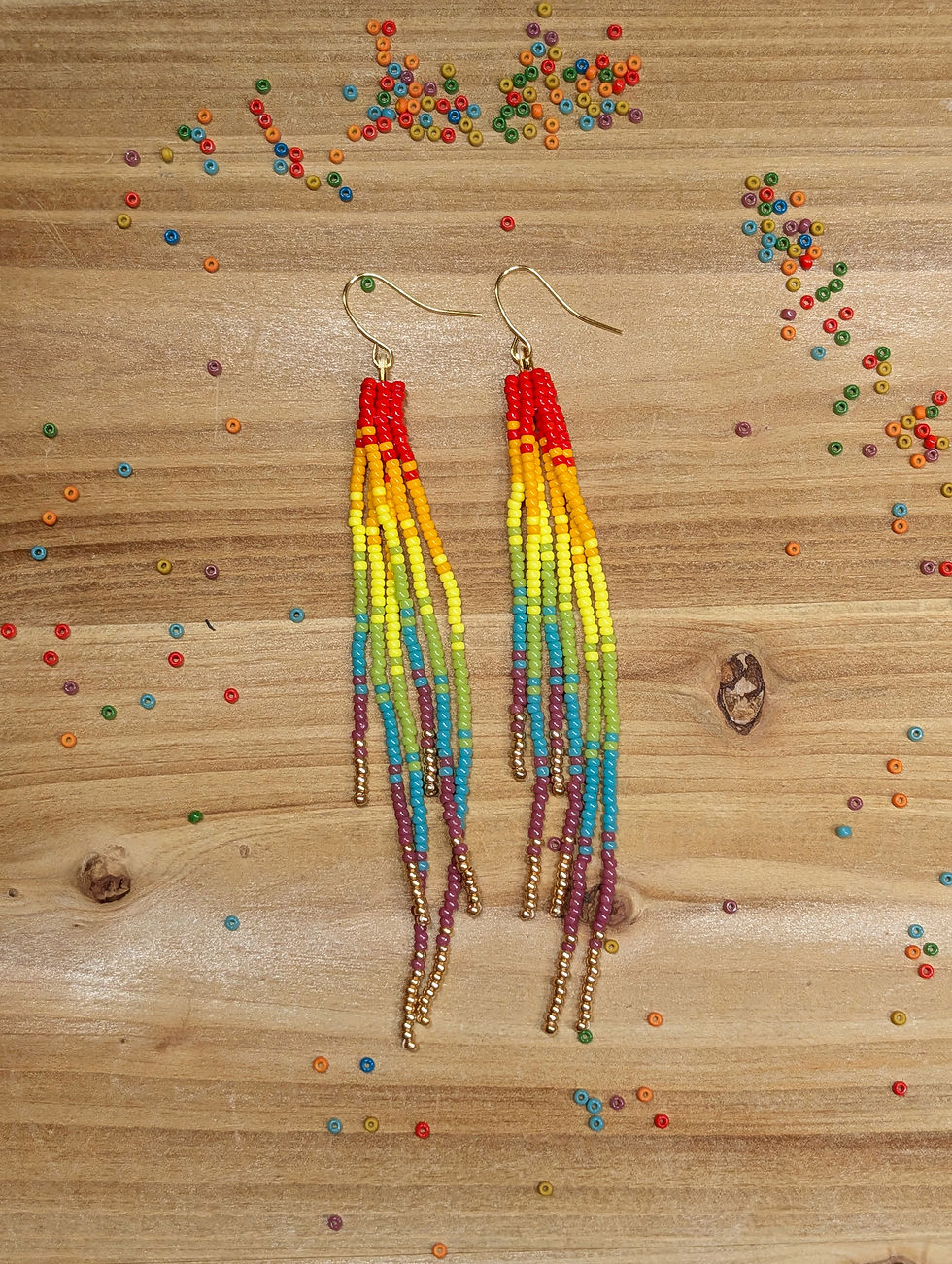 Thumbnail: Layered Rainbow Gold Fringe