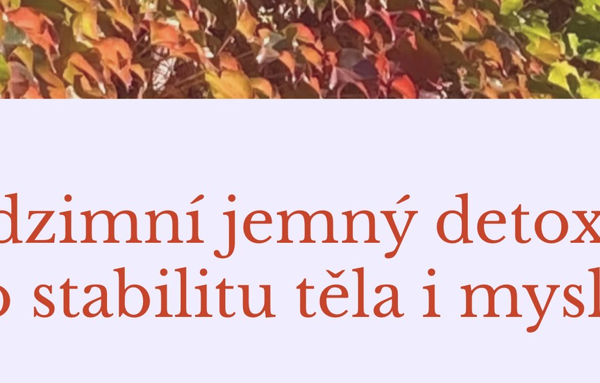 Je vhodné na podzim absolvovat detox?