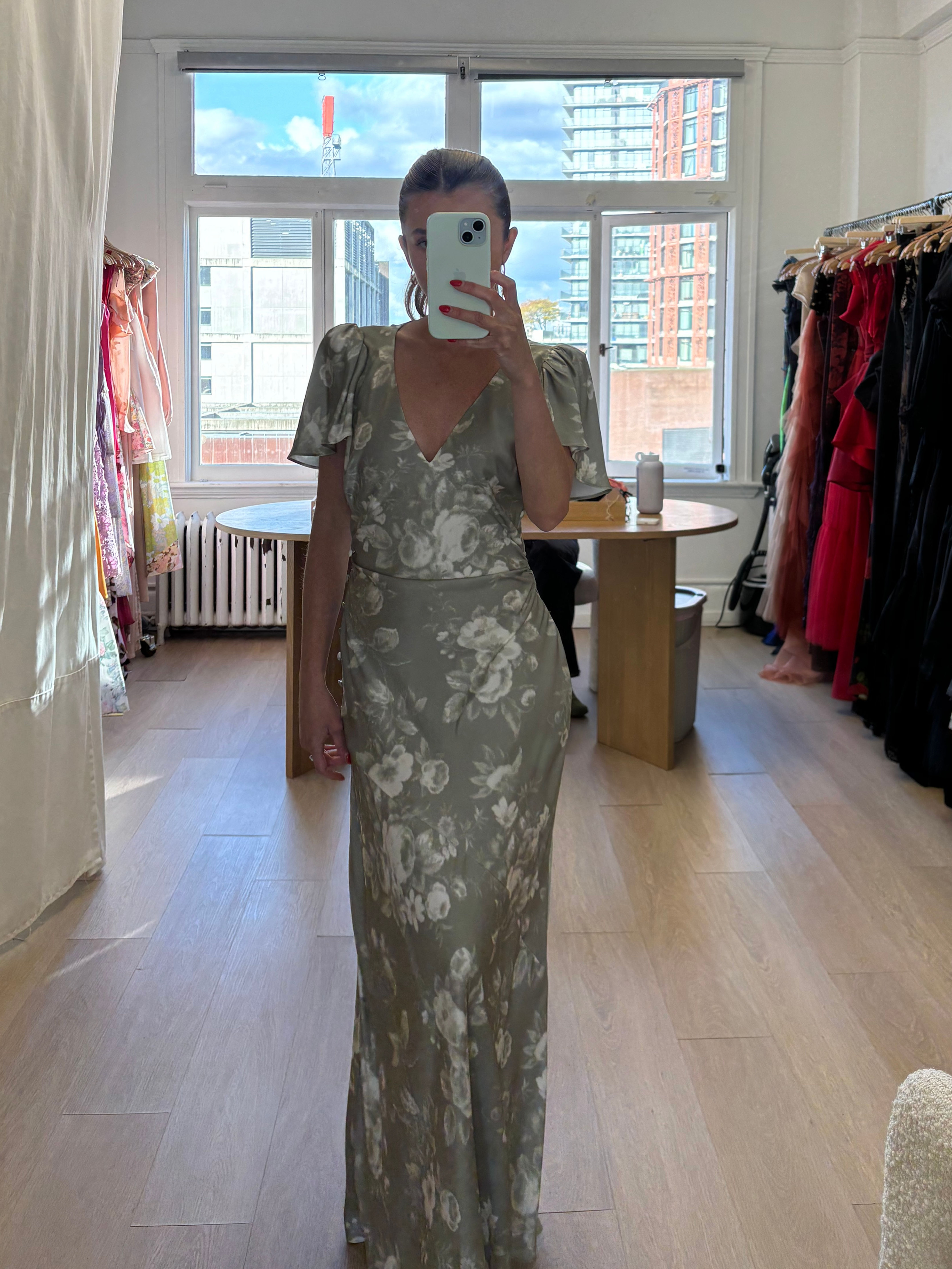 Reformation Vida Satin Dress